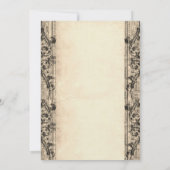 Invitation de mariage vintage (Dos)