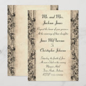 Invitation de mariage vintage (Devant / Derrière)