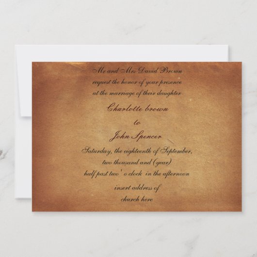 invitation de mariage vintage (Dos)