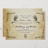 Invitation de mariage Vintage (Devant / Derrière)