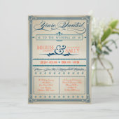 Invitation de mariage vintage (Debout devant)