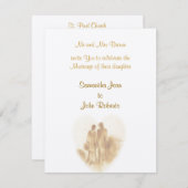 Invitation de mariage vintage (Devant / Derrière)