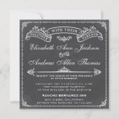 Invitation de mariage vintage (Devant)