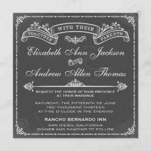 Invitation de mariage vintage