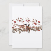Invitation de mariage vintage 5 x 7 Mésanges (Dos)