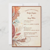 invitation de mariage vintage beige (Devant)
