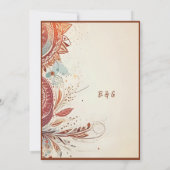 invitation de mariage vintage beige (Dos)