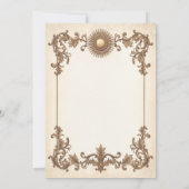 Invitation de mariage vintage classique élégant (Dos)