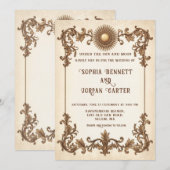 Invitation de mariage vintage classique élégant (Devant / Derrière)