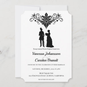 Invitation de mariage vintage de l'époque victorie