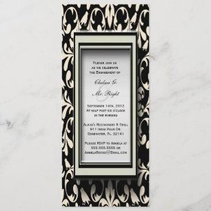 Invitation de mariage vintage élégant de la fête d