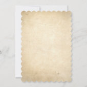 Invitation de mariage vintage fleurs antiques (Dos)