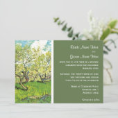 Invitation de mariage vintage, Orchard en Blossom (Debout devant)