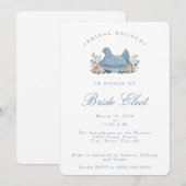 Invitation de mariage vintage poule (Devant / Derrière)