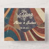 Invitation de mariage vintage rétro mariage tout e (Verso)