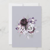 Invitation de Mariage Violet et Lavande Argenté (Dos)