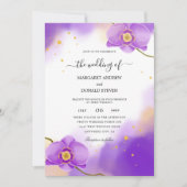 invitation de mariage violet gladiolus (Devant)