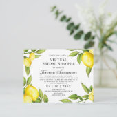Invitation de mariage virtuel aux citrons aquarell (Debout devant)