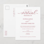 Invitation de mariage virtuel simple et élégant (Devant / Derrière)