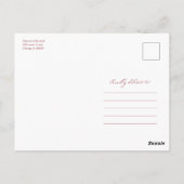 Invitation de mariage virtuel simple et élégant (Dos)