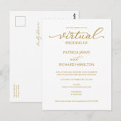 Invitation de mariage virtuel simple et élégant (Devant / Derrière)
