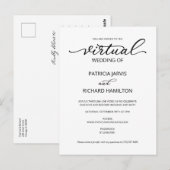 Invitation de mariage virtuel simple et élégant (Devant / Derrière)