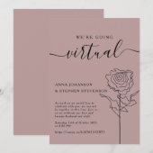 Invitation de mariage virtuelle (Devant / Derrière)