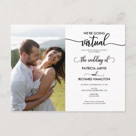 Invitation de mariage virtuelle en ligne (Devant)