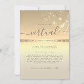 Invitation de mariage virtuelle en or (Devant)