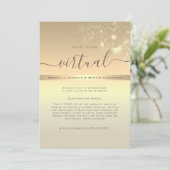Invitation de mariage virtuelle en or (Debout devant)