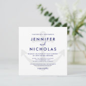 Invitation de mariage virtuelle moderne avec ancre (Debout devant)