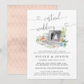 Invitation de mariage virtuelle | Ordinateur porta (Devant / Derrière)