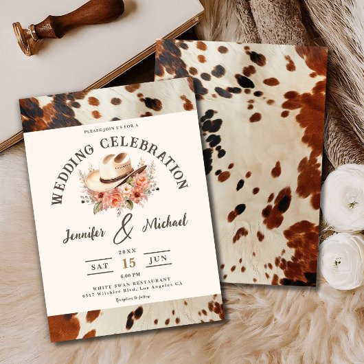 Invitation de mariage western