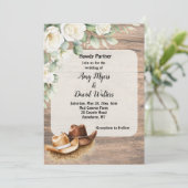 Invitation de mariage western Country Cowboy (Debout devant)