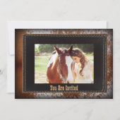 Invitation de mariage western Country Cowboy en cu (Devant)