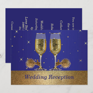 Invitation de mariage Western Cowboy Cowgirl Récep