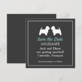 Invitation de mariage Westies Save the Date (Devant / Derrière)