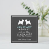 Invitation de mariage Westies Save the Date (Debout devant)