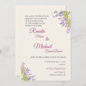 Invitation de mariage Wisteria (Devant / Derrière)