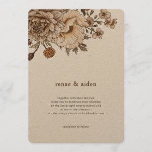 Invitation de mariage Woodland, Invitation Boho, R