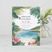 Invitation de mariage Zakynthos Zante Grèce (Debout devant)
