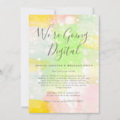 Invitation de mariage Zoom aquarelle (Devant)