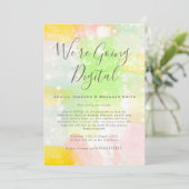 Invitation de mariage Zoom aquarelle (Debout devant)