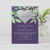 Invitation de mariage Zoom Violet (Debout devant)