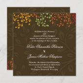 Invitation de Mariages de automne fantasques (Devant / Derrière)