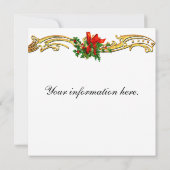 Invitation de Marie Antoinette Christmas Versaille (Dos)