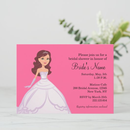 Invitation de mariée à la douche nuptiale (Debout devant)