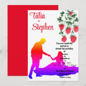 Invitation de mariée avec mari (Devant / Derrière)