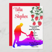 Invitation de mariée avec marié (Devant / Derrière)