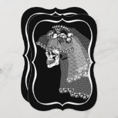 Invitation de mariée crâne (Devant / Derrière)